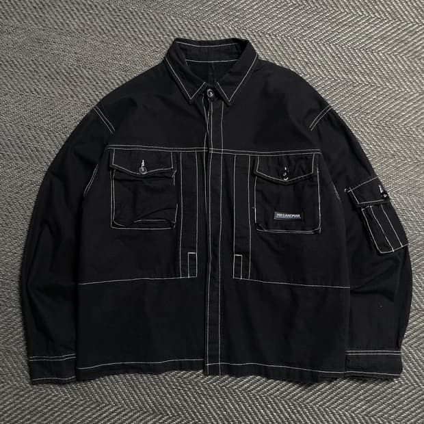 mrsandman 아카이브 스티치 워크 셔츠 자켓o 5257