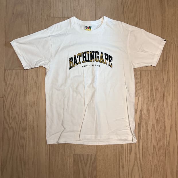 베이프 카모 로고 티셔츠