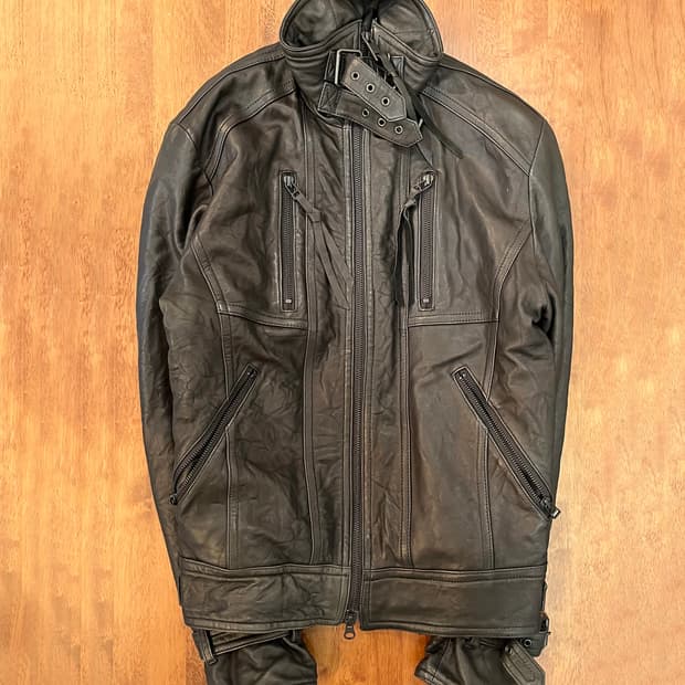 5351 Pour Les Hommes 램스킨 싱글 라이더 재킷