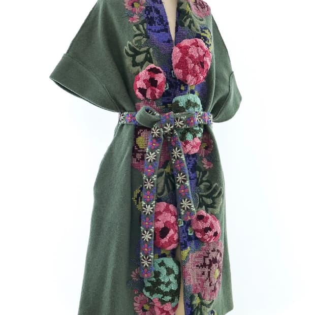 겐조 컬렉션 아플리케 니트 코트 (국내 수입정품)