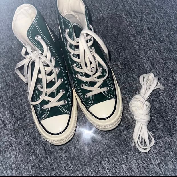 컨버스 하이 척테일러 235사이즈 그린