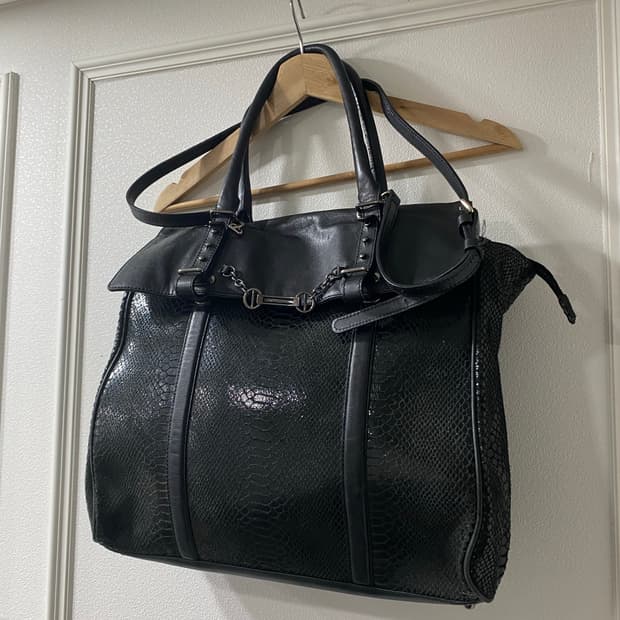 DOHO-Python Leather over-size Bag