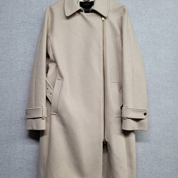 제이크루 J.CREW 여성 벨티드 멜튼 울 코트