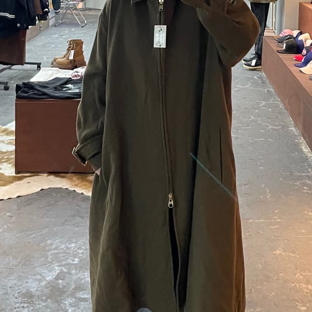 요지야마모토 카키 투웨이 롱 코트 H1674