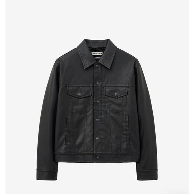 인사일런스 빈티지 포우 레더 트리거 자켓