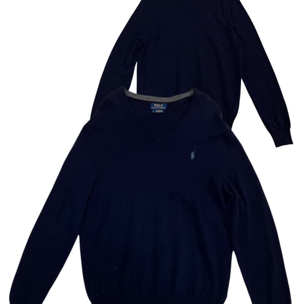 폴로 랄프로렌 네이비 V넥 니트 L