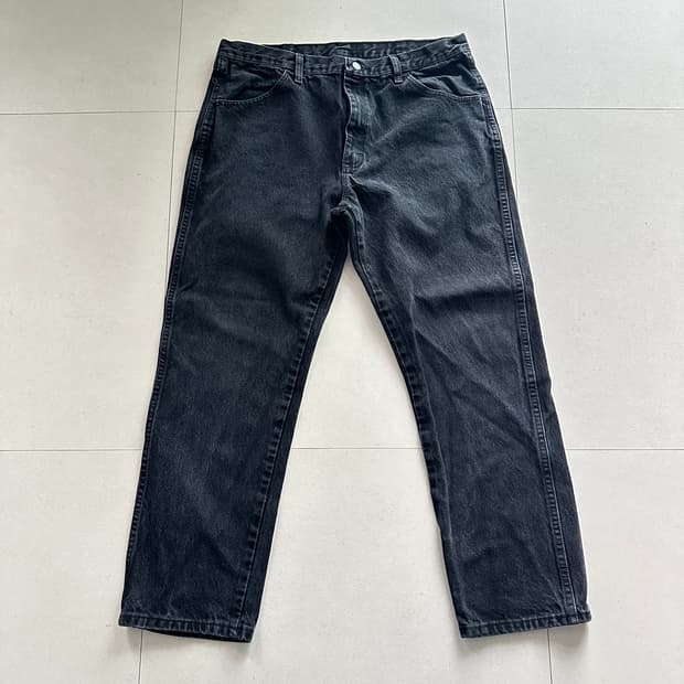 빈티지 러슬러 RUSTLER 흑청 데님 팬츠 38x29