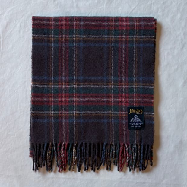 스코틀랜드 Johnstons OF ELGIN 램스울 타탄체크 머플러