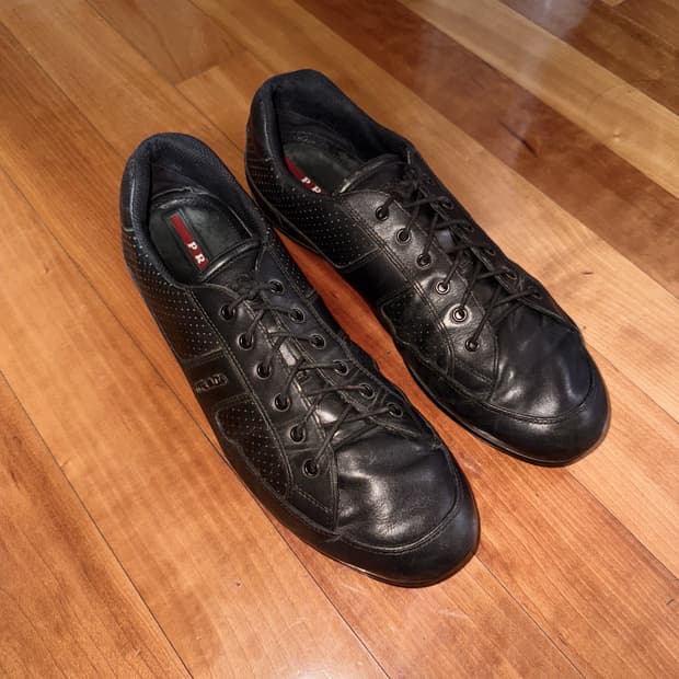 Leather Flat Sneakers