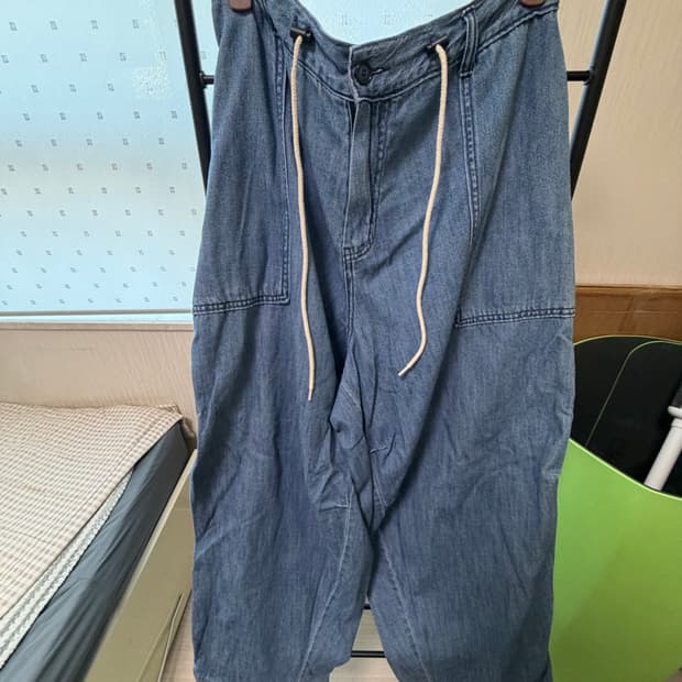 피그먼트 스트랩 데님팬츠(봄여름 원단)