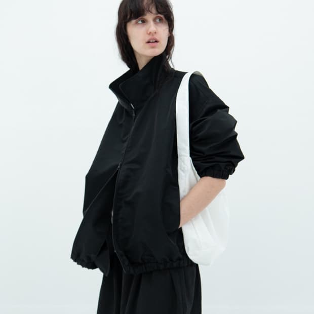 오브헤덴 Doppioni nylon overfit jacket 블랙