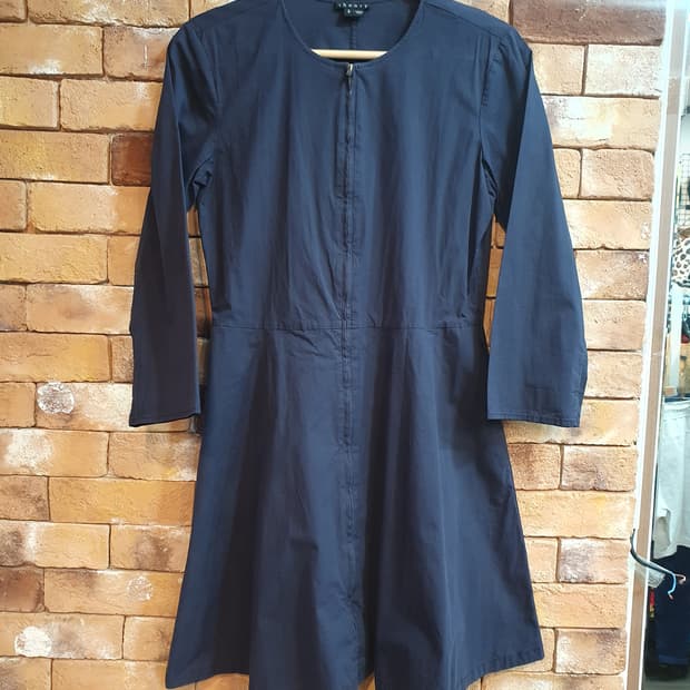 띠어리 네이비 지퍼원피스