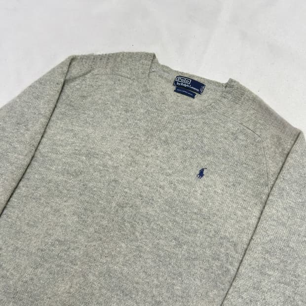 L 폴로랄프로렌 오트밀 램스울 니트
