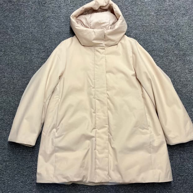 [66] 유니클로 여성 후드 다운 패딩코트 L 