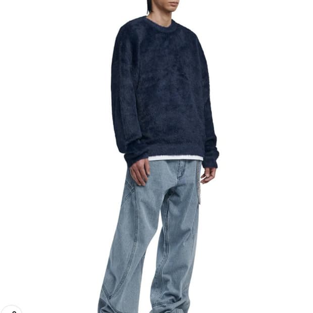 노매뉴얼 헤어리 니트 L