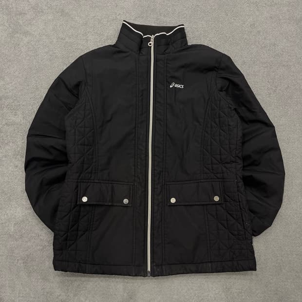 95 아식스 블랙 퀄팅자켓