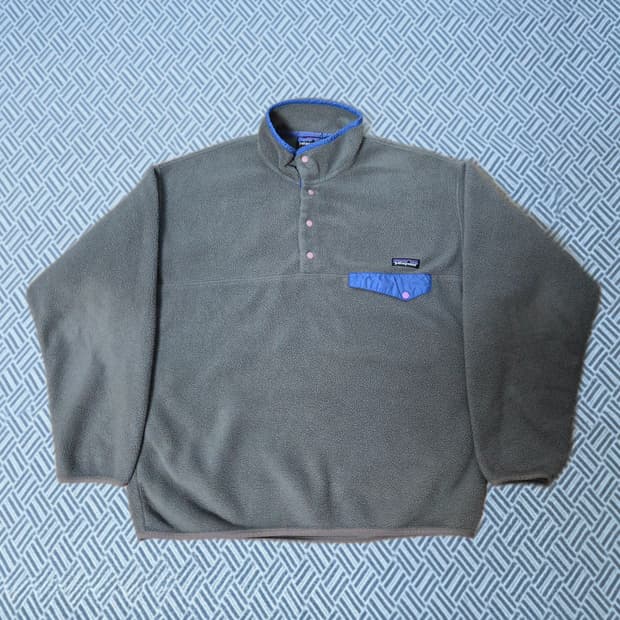 (L)파타고니아 그레이 블루 빈티지 신칠라 플리스