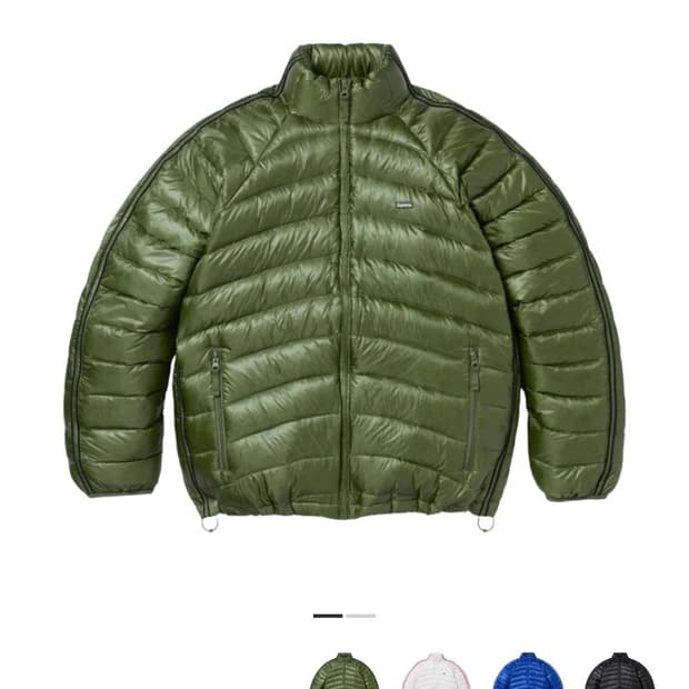 슈프림 마이크로 다운 자켓 올리브