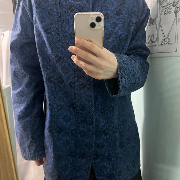 니들스 코튼 패턴 자켓 