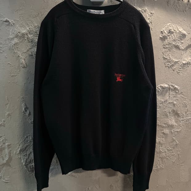 40 버버리 BURBERRY 램스울 크루넥 니트 블랙