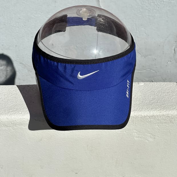 [F] NIKE 나이키 로고 블루 썬바이저 썬캡 모자