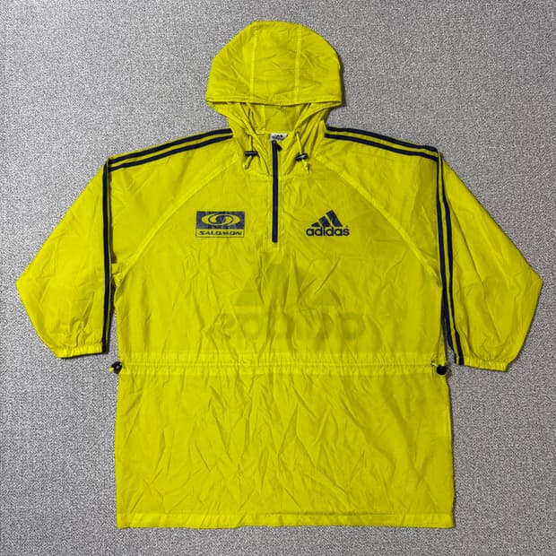 살로몬x아디다스 바람막이 레인코트