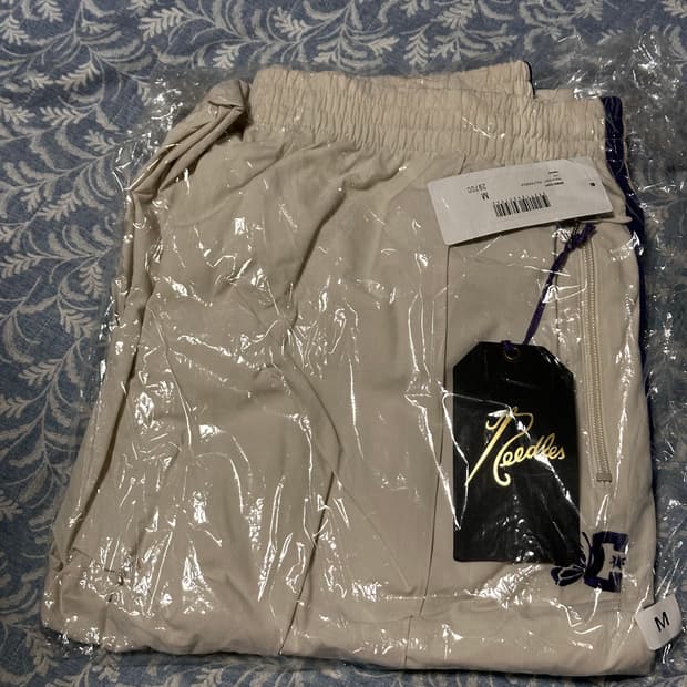 니들스xDC슈즈 트랙팬츠 폴리 립스탑 아이보리