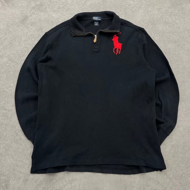 XL 폴로 랄프로렌 빅포니 하프집업 맨투맨