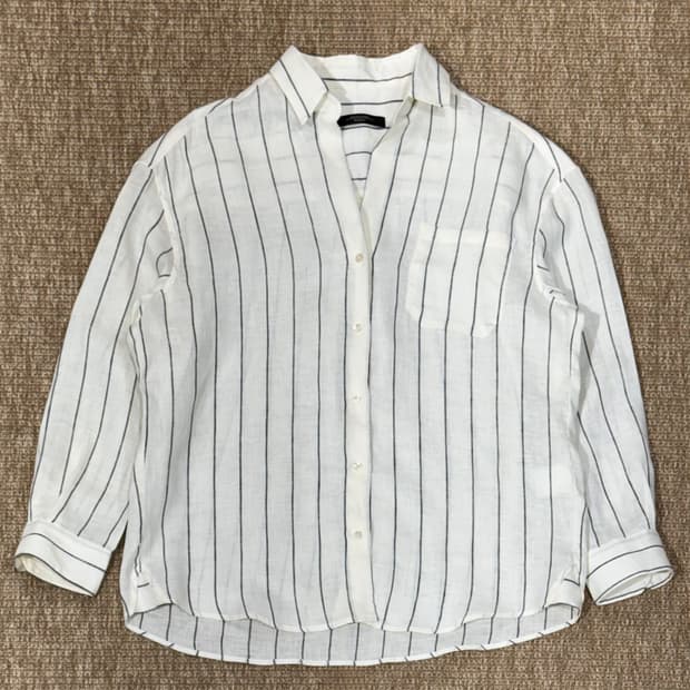 막스마라 스트라이프 린넨 셔츠