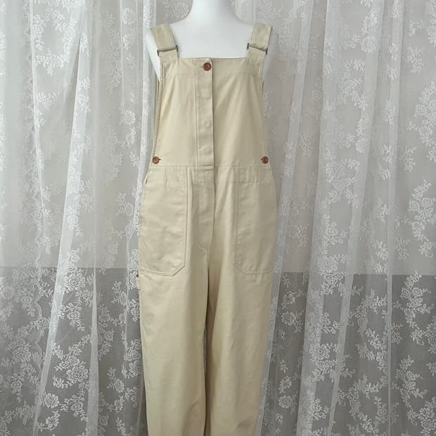 F) 스튜디오 톰보이 코튼 오버롤 팬츠 베이지