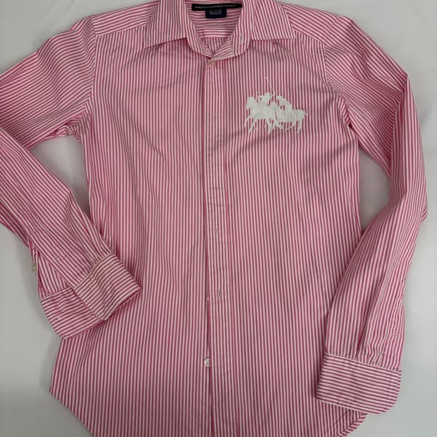 [2] 랄프로렌 스포츠 핑크 스트라이프 셔츠
