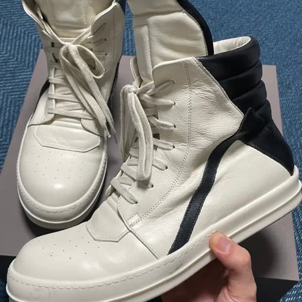 [43] 릭오웬스 지오바스켓 밀크/블랙