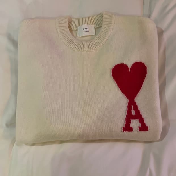 아미 빅하트 로고 니트