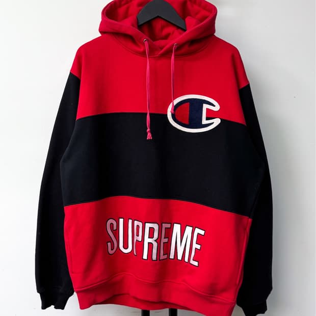 슈프림 x 챔피온 14S/S 컬러블록 후디