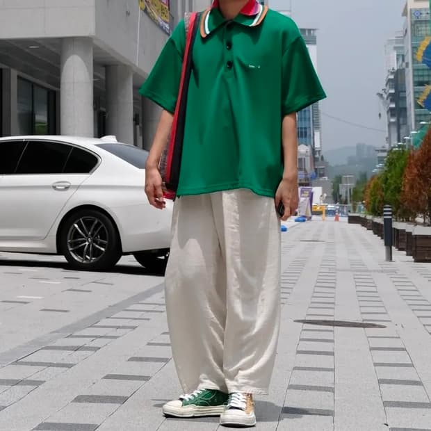 Kolor(컬러) 도킹 폴로셔츠