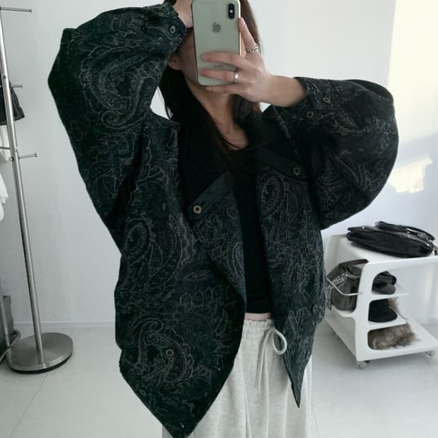 Jacquard Wool Bomber Jacket