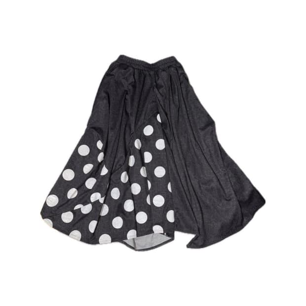 도트 무늬 롱 스커트