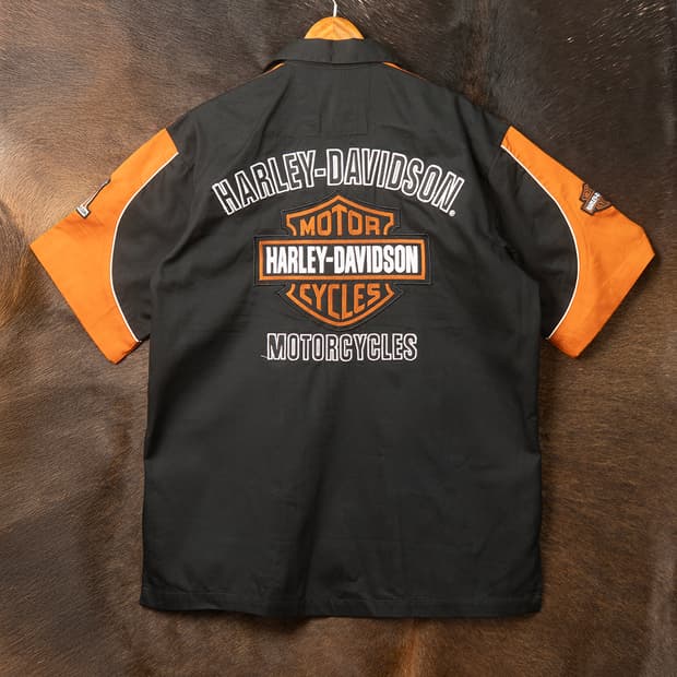 [L] 00s 할리데이비슨 워크셔츠 데드스탁(미사용 신품) 