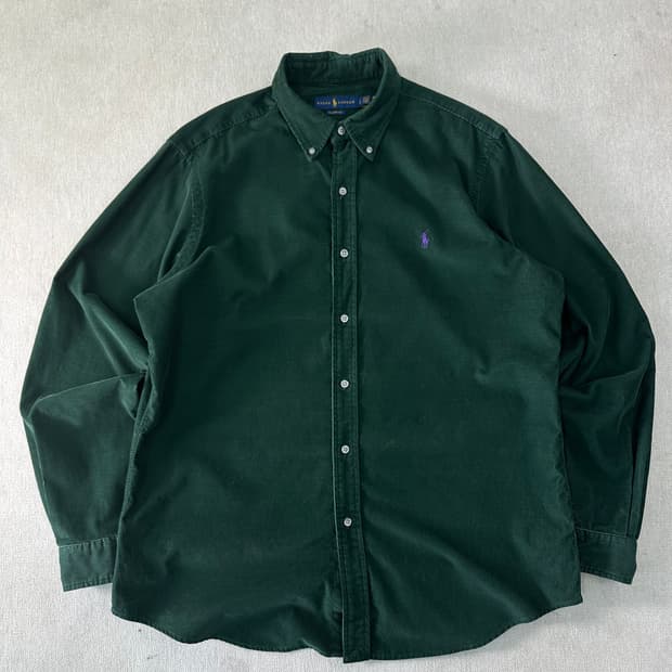 105 폴로랄프로렌 신형라벨 코듀로이 그린 셔츠