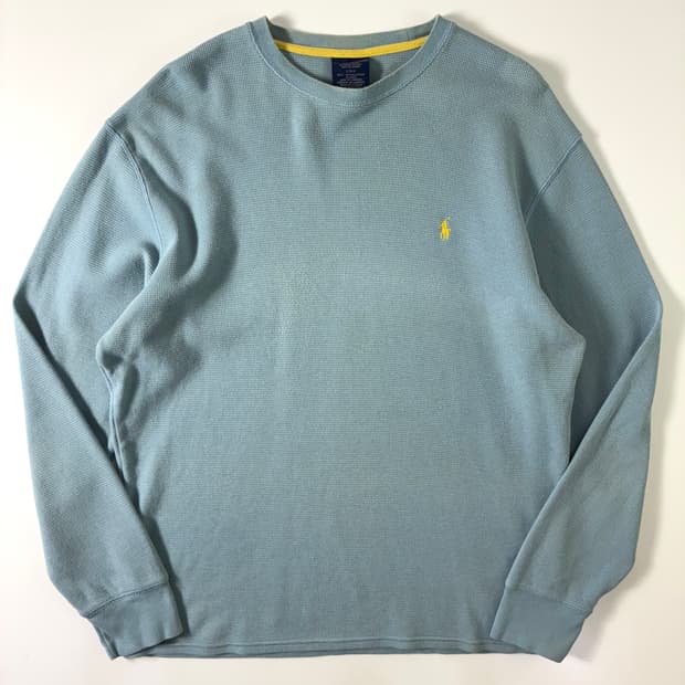 Polo 폴로 랄프로렌 라벤더 소라 코튼 와플 니트