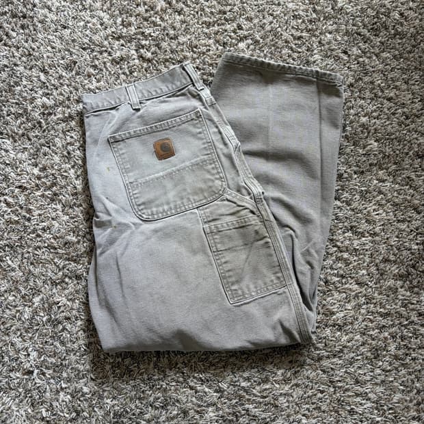 칼하트 워시드 덕 카펜터 워크 팬츠 데저트 루즈 오리지널 핏