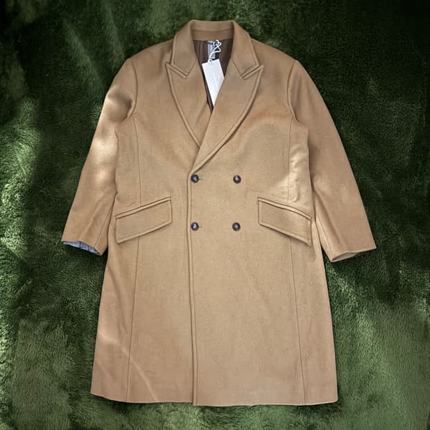 [M] 언어펙티드 21FW 오버사이즈드 더블 브레스티드 코트 카멜