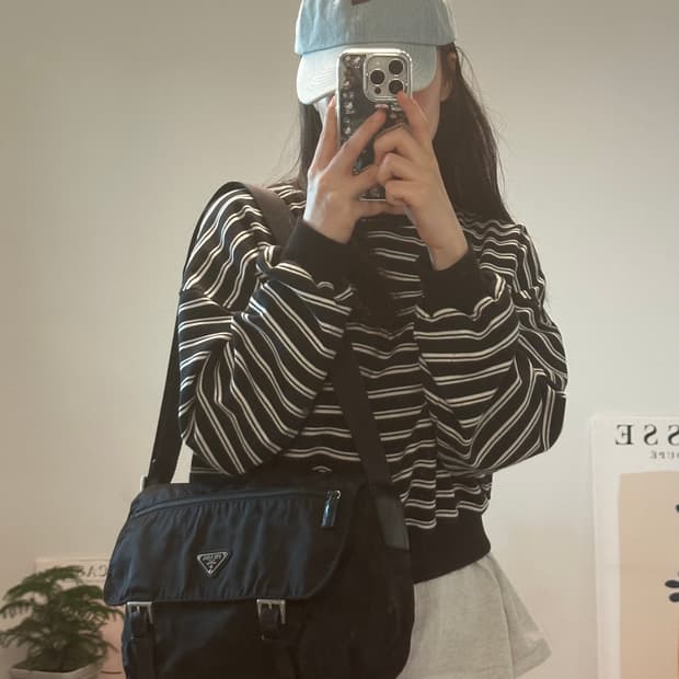 프라다 메신저백 나일론 포코노 테수토 숄더백 남녀공용