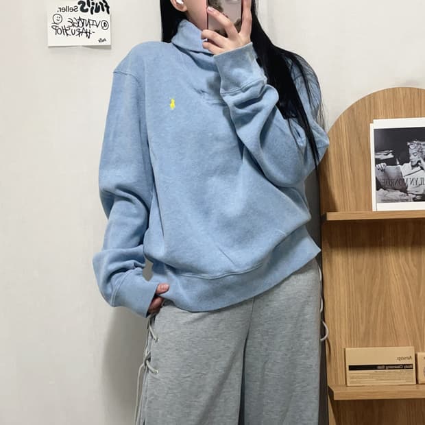 [정품] 폴로 소라 / 옐로우포니 넥숄더 니트 [ L ]