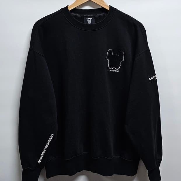 라이프워크 맨투맨 블랙 M