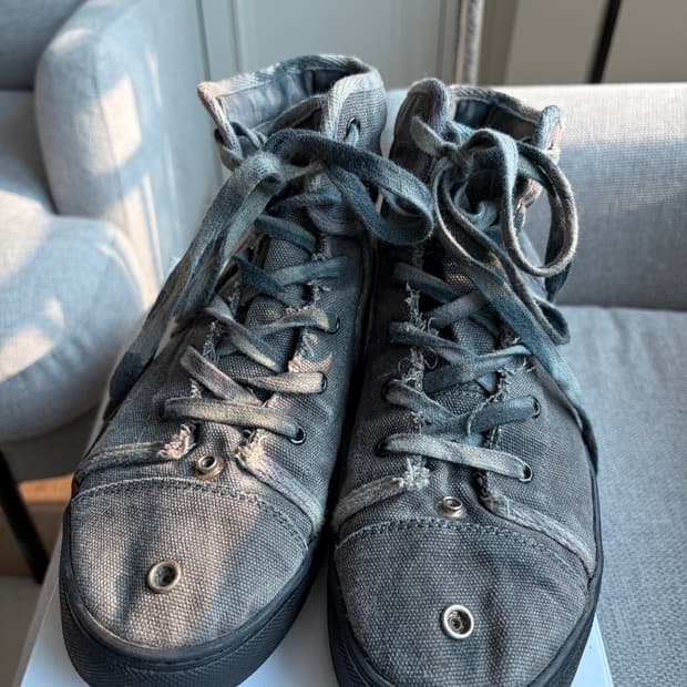 요지야마모토 뿌르옴므 하이탑 스니커즈