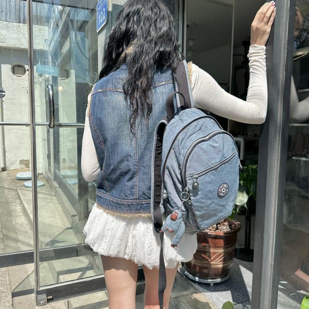 애쉬 블루 키플링 백팩 & 키링