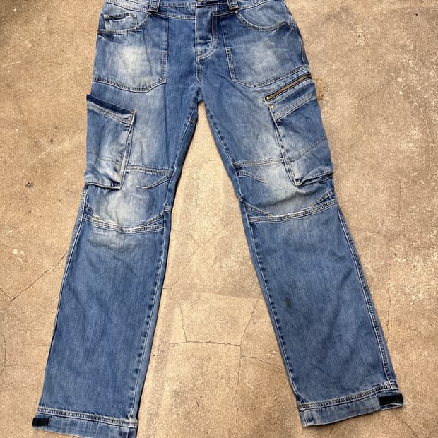 Y2K 유럽 빈티지 카고 데님 팬츠