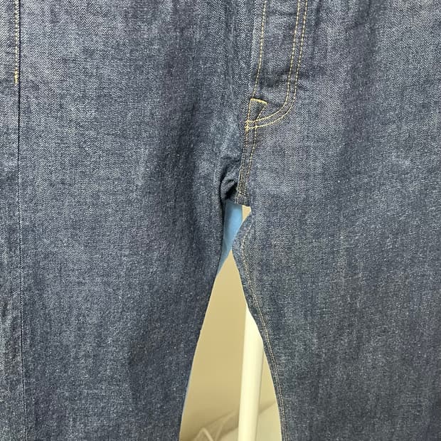 아웃스탠딩 40S SELVEDGE STRAIGHT PANTS_INDIGO