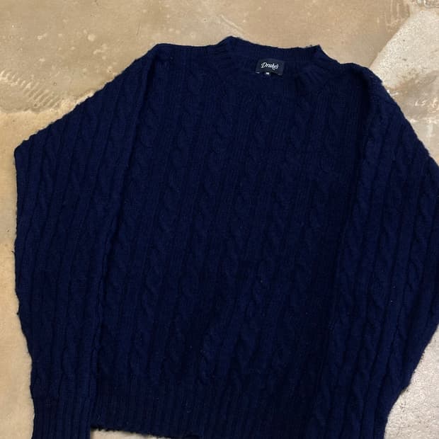 38 드레익스 여성용 퓨어울 네이비 니트